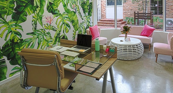 Office with Plant Wallpaper - Toggle Insurance