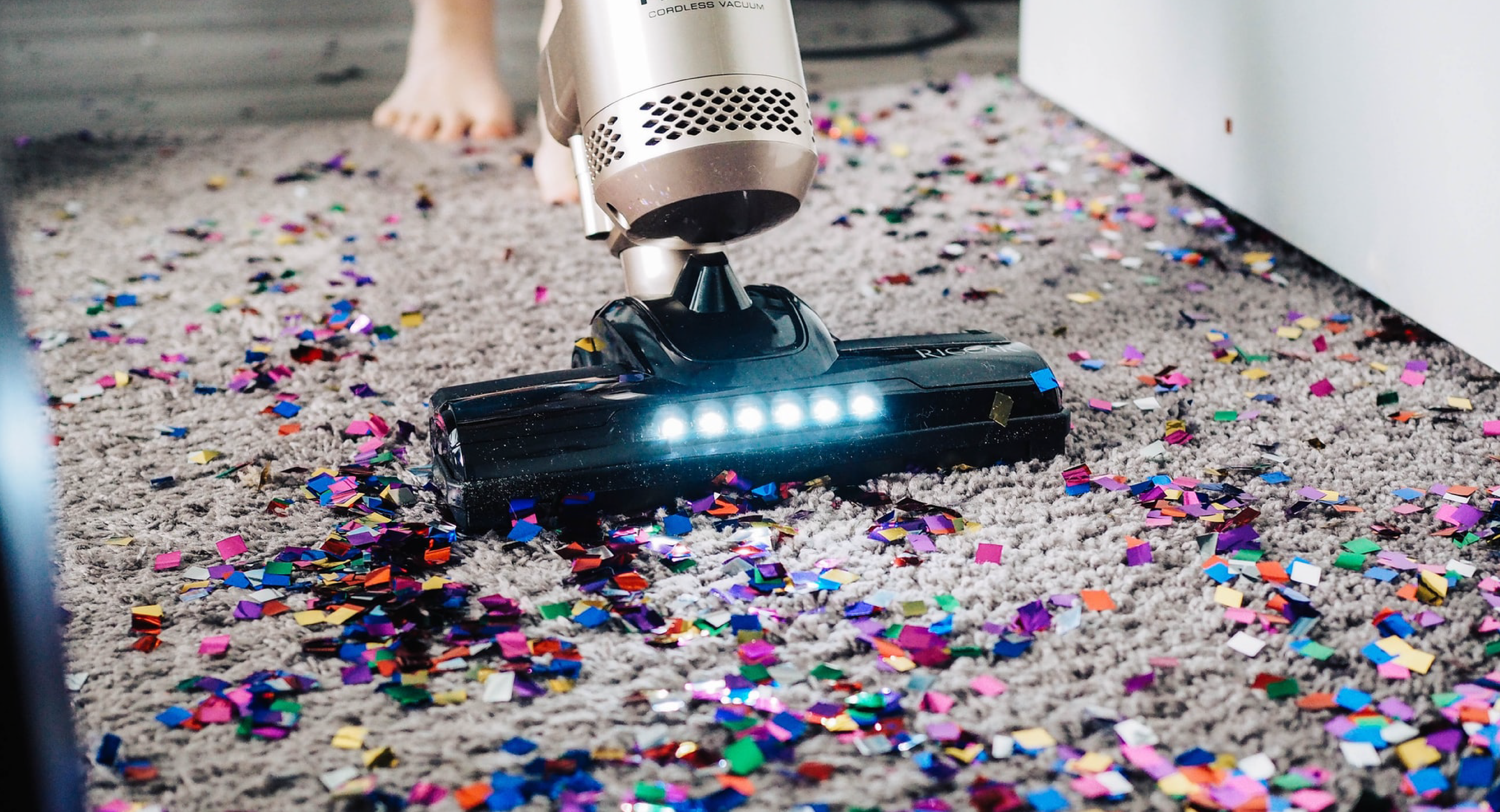 Vacuum Cleaning Glitter off of a Carpet
