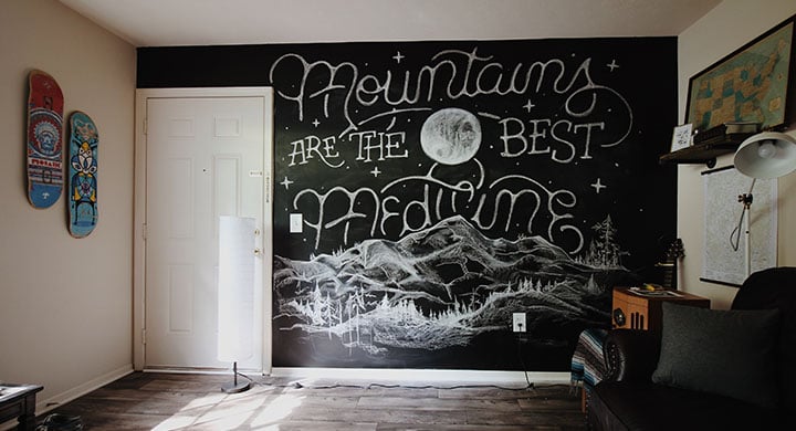 Painted Wall Says Mountains Are The Best Medicine 