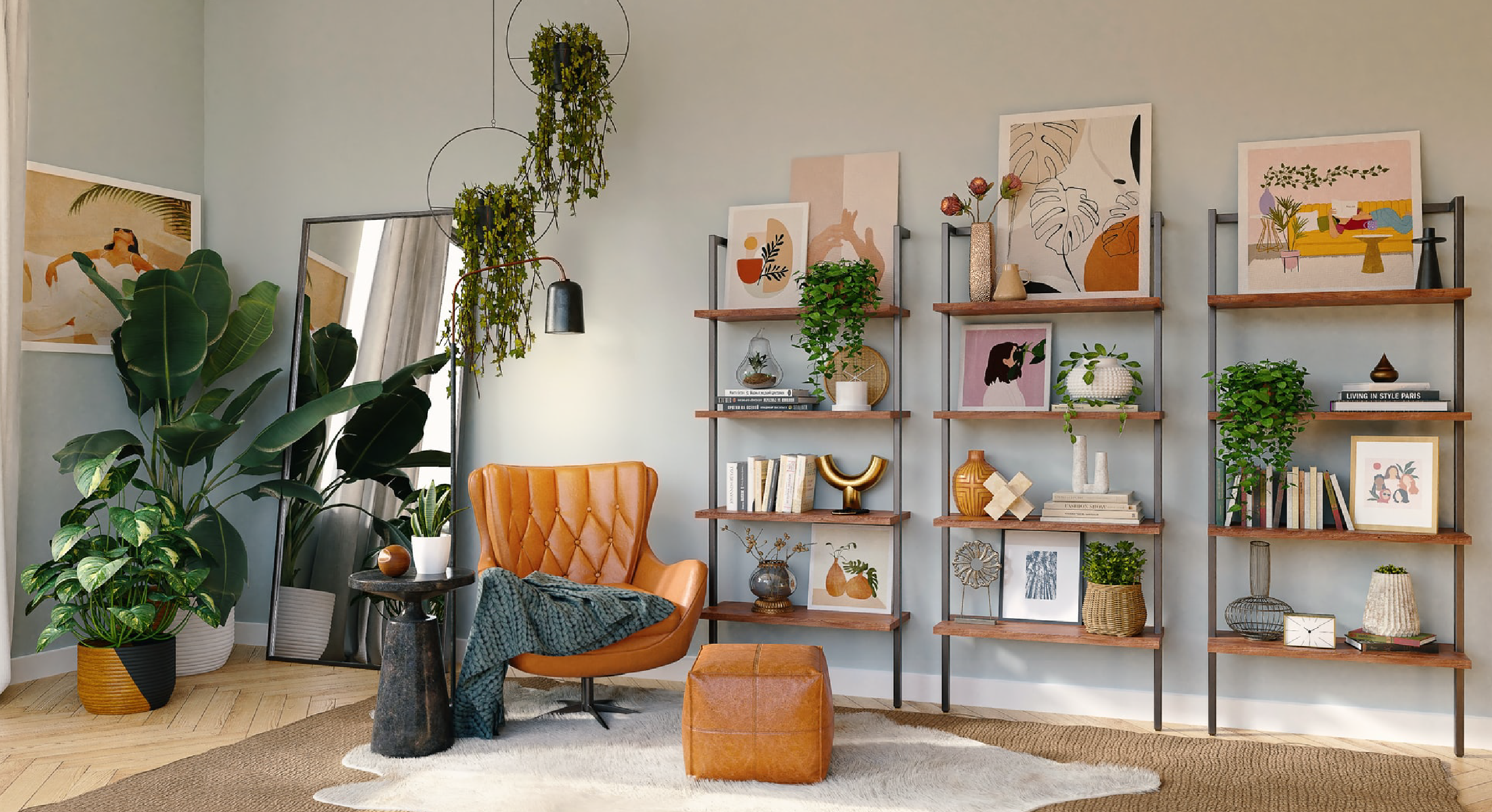 Room with Decorated Shelves - Toggle Renters Insurance 